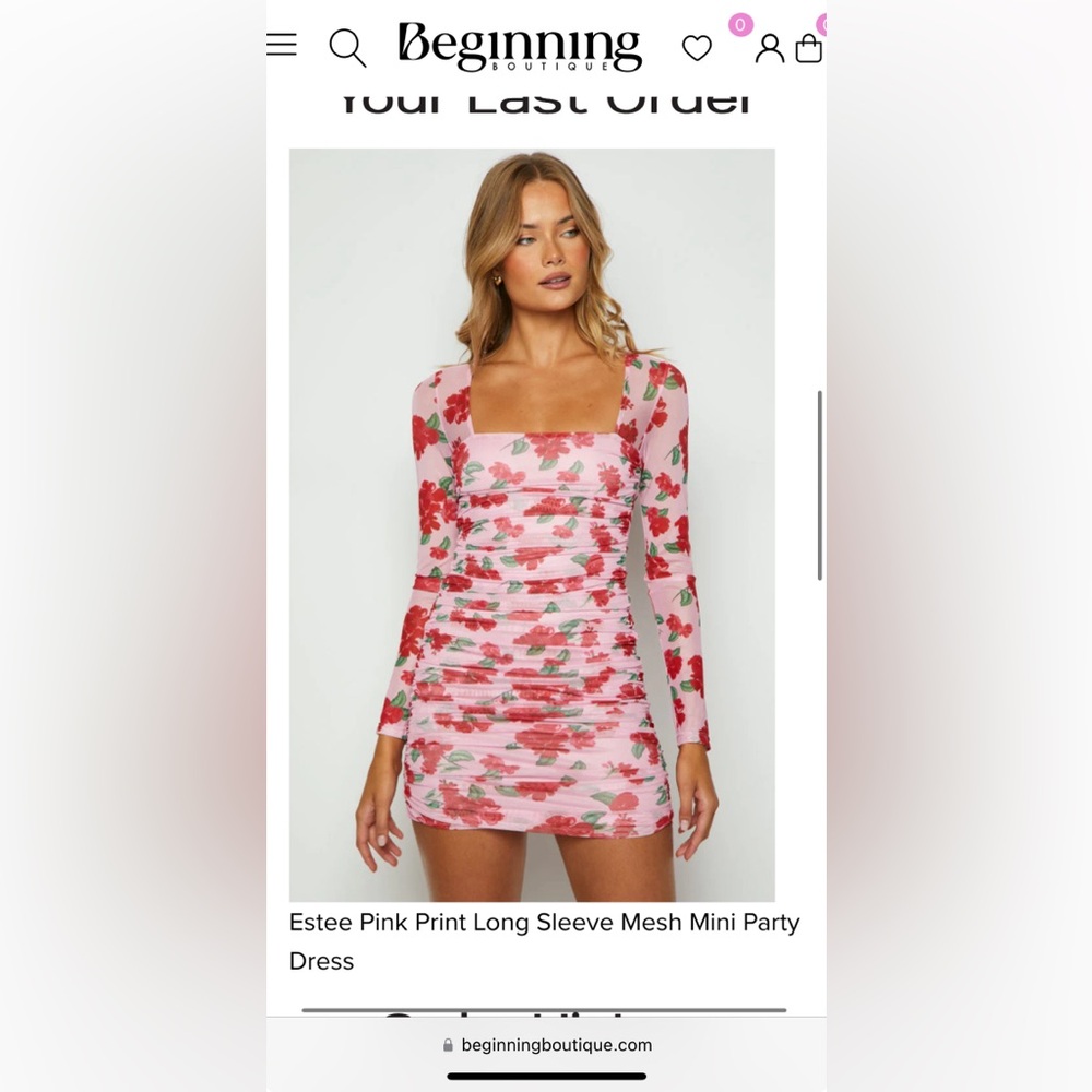 Pink and red dress new with tags size small or us 4